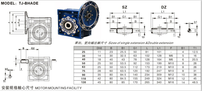 NMRV減速機參數(shù)圖 NMRV減速機參數(shù)圖