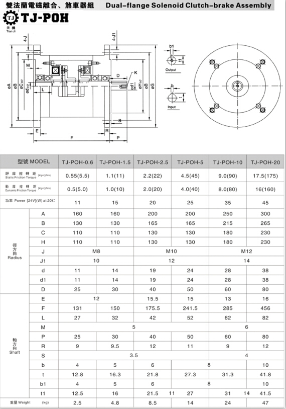 電磁離合剎車器 電磁離合剎車器